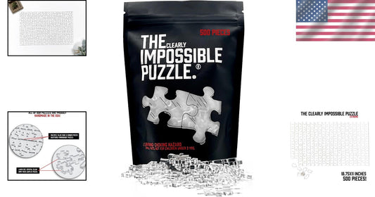 Clearly Impossible 500 Piece Acrylic Jigsaw Puzzle for Adults - Modern Challenge