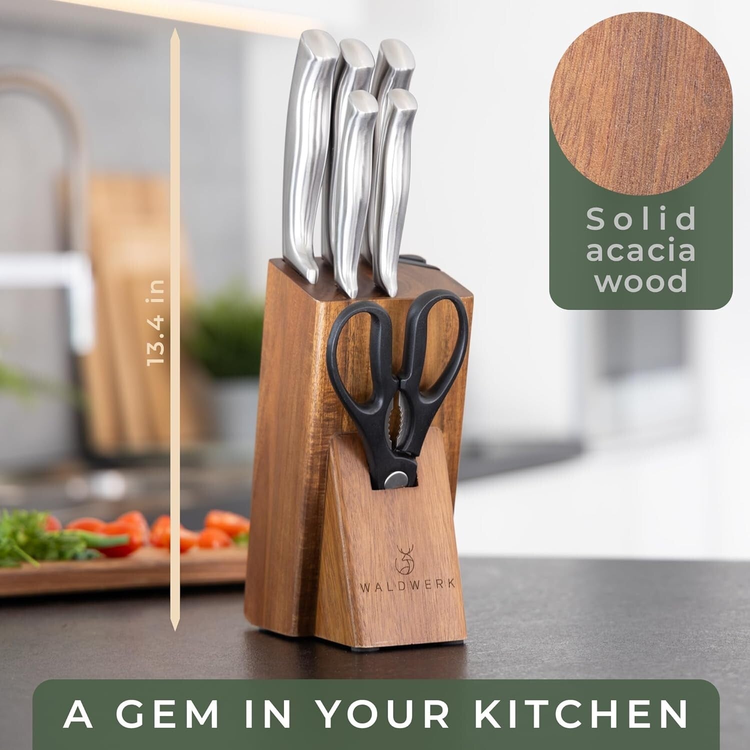 Chef’s Choice: 7-Piece Knife Block Set with Integrated Sharpener and Scissors