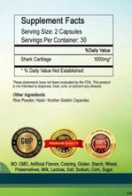 Load image into Gallery viewer, Shark Cartilage 1000mg Caps – Natural Source – Free Delivery from USA