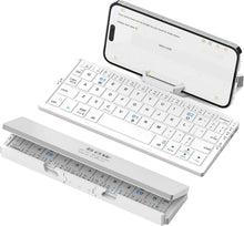 Load image into Gallery viewer, Lightweight Aluminum Travel Keyboard with Magnetic Bracket for Tablets &amp; Phones