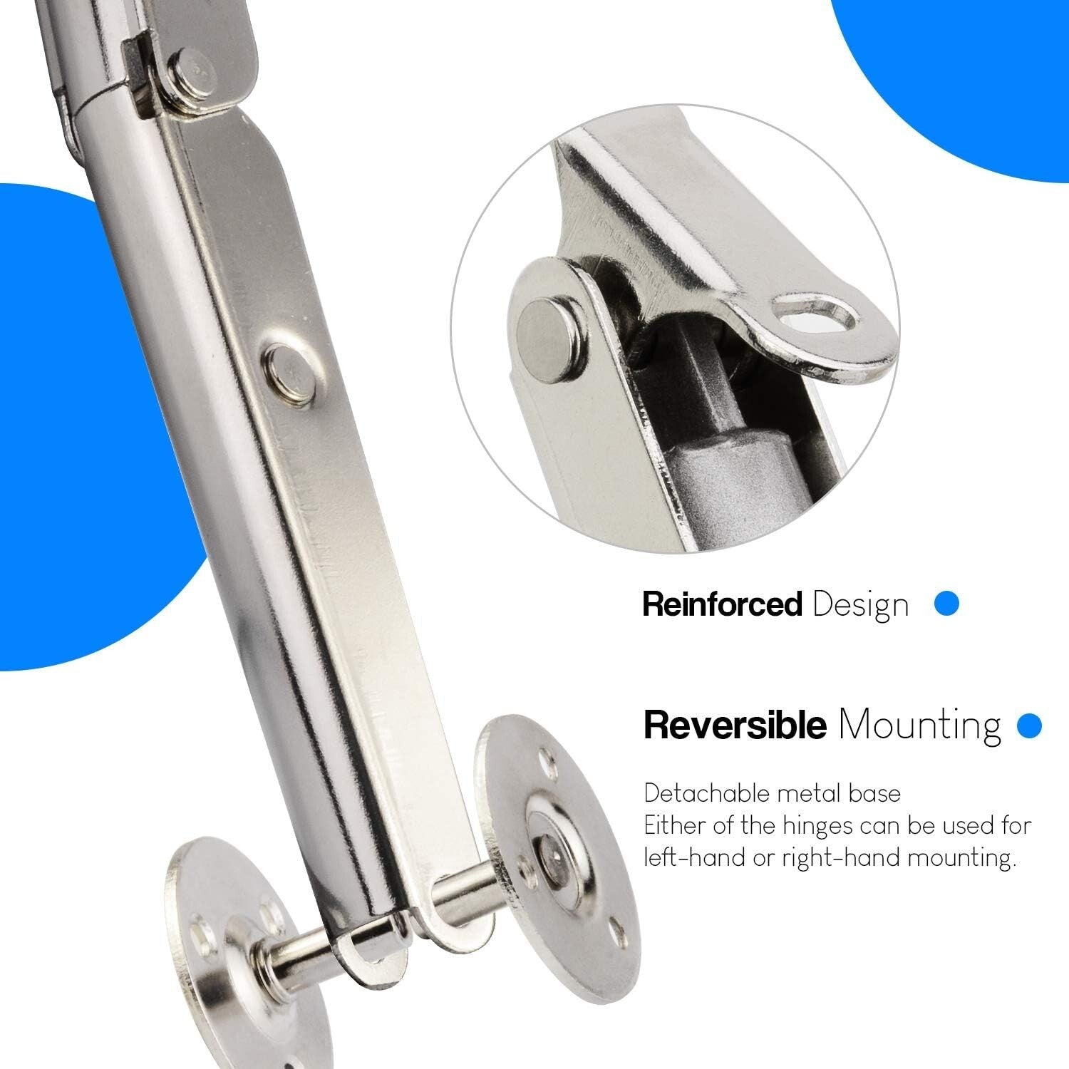 200N Safety Gas Struts for Smooth Lid Closing - Perfect for Toy Boxes and Chests