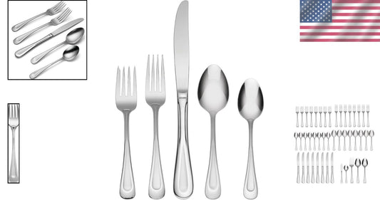 Satin Sand Dune 45-Piece Flatware Set in Multicolor - Elegant Dining Essentials