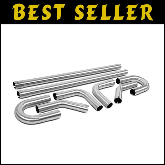 Durable 8-Pc Stainless Steel Exhaust Kit - Includes Straight & U-bend Pipes
