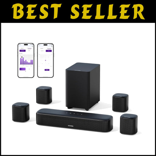 Premium 7.1ch Virtual Soundbar with 4 Adjustable Speakers for Enhanced Immersion