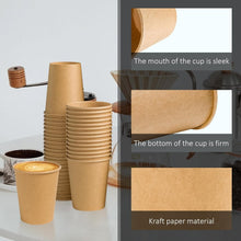 Load image into Gallery viewer, Stylish and Sturdy 8oz Kraft Paper Cups - Perfect for Any Celebration, 1000 Pack