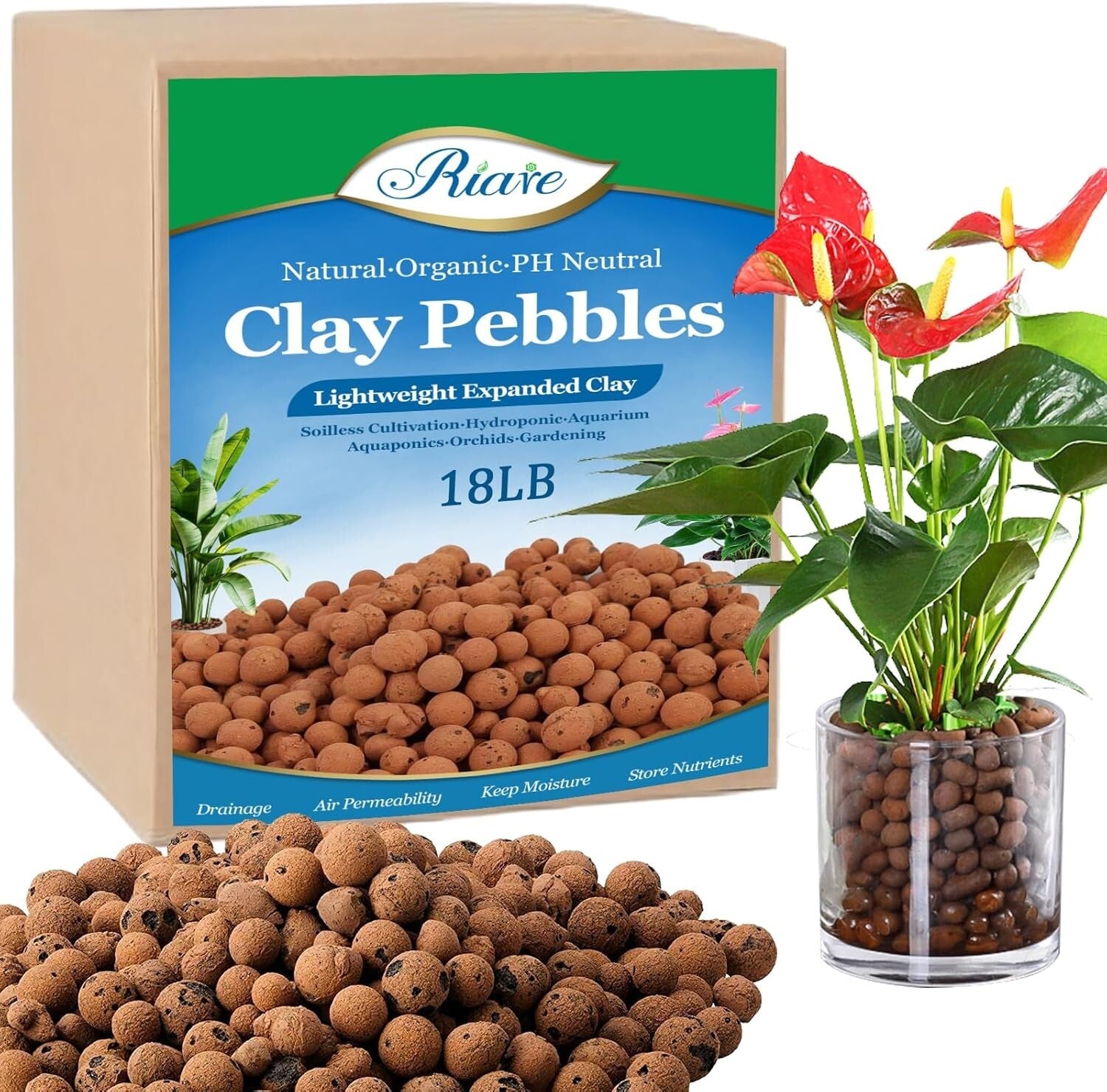 Lightweight 4-16 mm Clay Pebbles – Ideal Growing Media for Indoor & Hydroponics