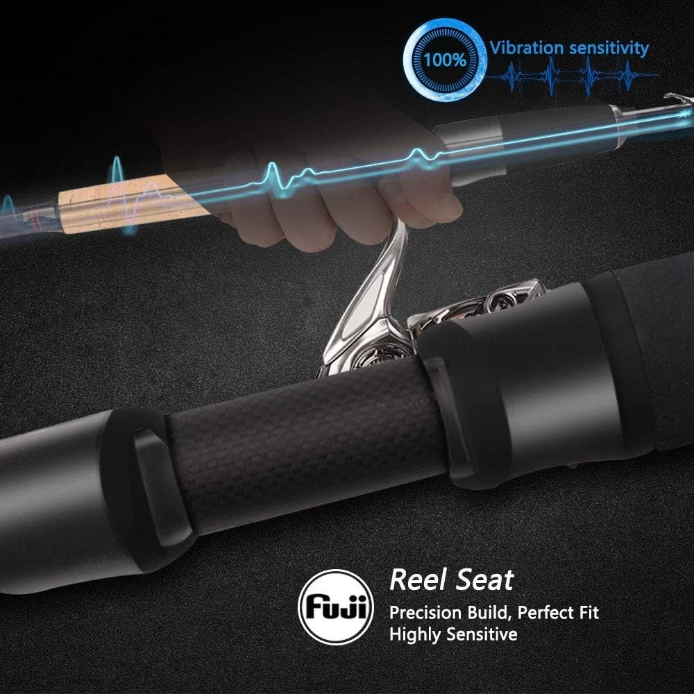 Ultra-Durable 7ft Spinning Rod - Stainless Steel Guides with SiC Inserts