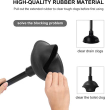 Load image into Gallery viewer, Efficient Toilet Brush &amp; Strong-Suction Plunger Set with Discreet Holder - Black