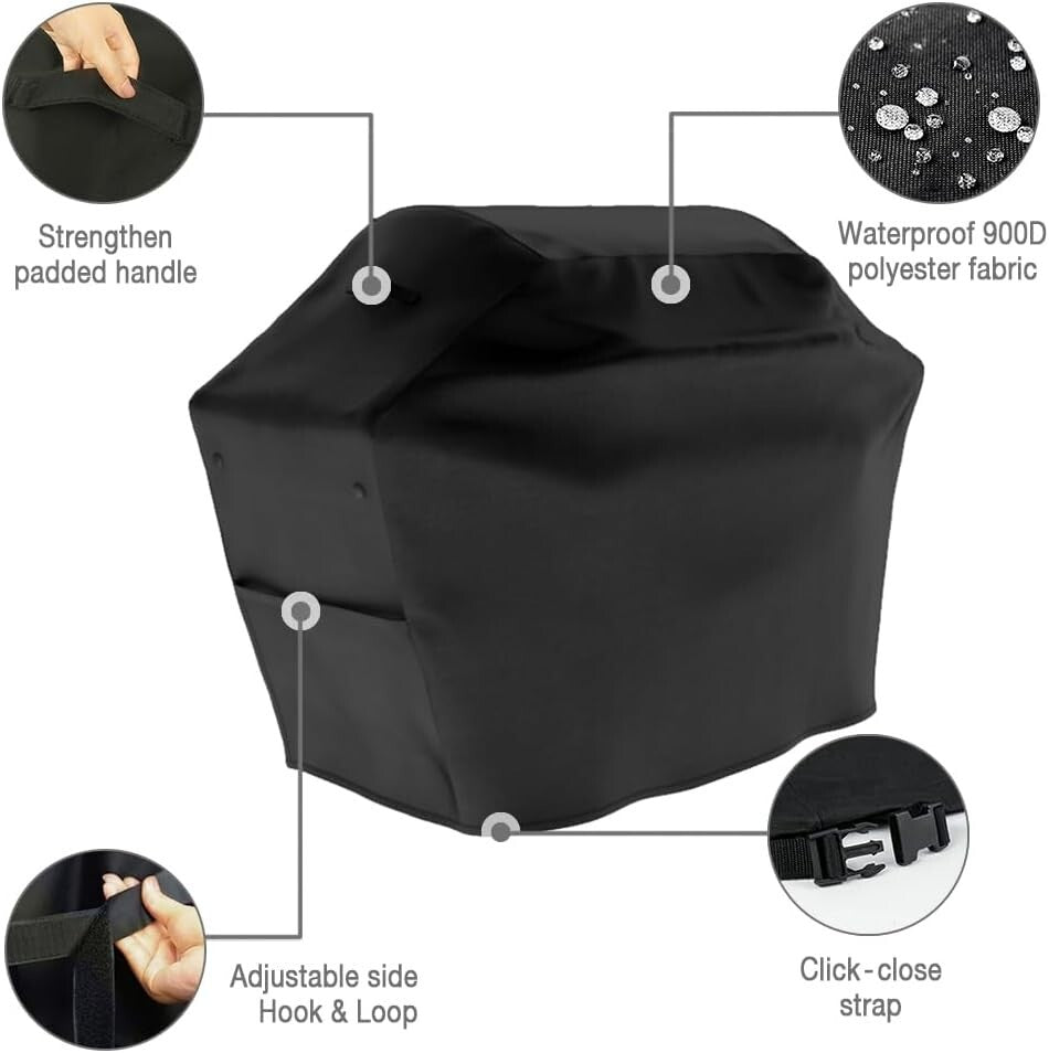 Ergonomic Heavy Duty BBQ Cover 65x30x46 - Secure Fit with Lifetime Warranty