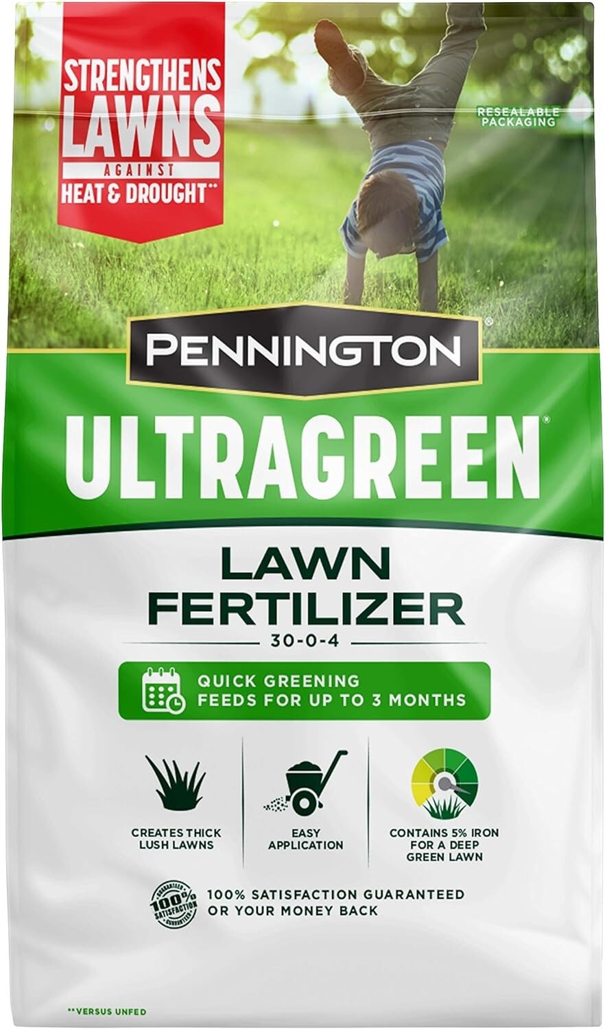 All-Natural Granular Lawn Fertilizer, 14 LBS - Deep Green Grass within Weeks