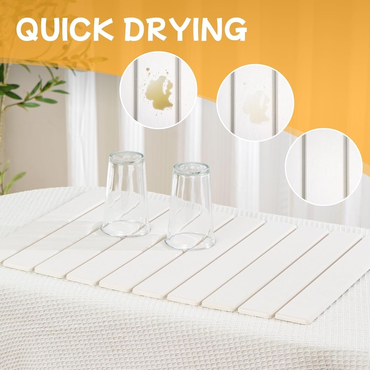 Foldable Diatomaceous Earth Kitchen Drying Mat - Versatile 23 x 15.3 Inches