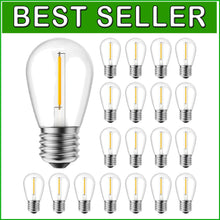 Load image into Gallery viewer, 50 Pack Shatterproof LED S14 Bulbs - Warm White Vintage Lights for Indoors