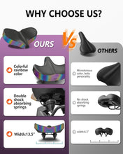 Load image into Gallery viewer, Extra Large Bike Seat with Memory Foam &amp; Waterproof Cover for Ultimate Comfort