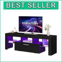 Load image into Gallery viewer, Stylish 51" LED TV Stand with Ample Storage Drawer for Media Organization