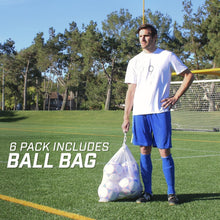 Load image into Gallery viewer, Durable Machine Stitched Soccer Balls - 6 Pack with Inflation Pump Included
