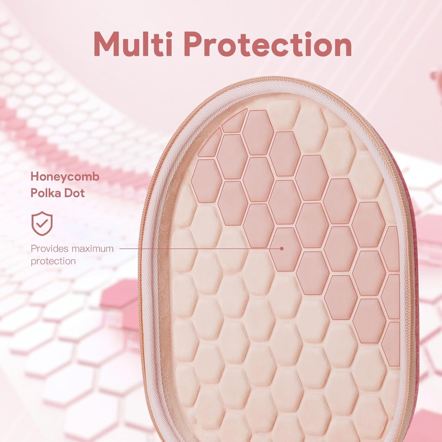 Elegant Coral Red AirPods Max Protection Case with Velvety Lining and Handle