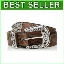 Load image into Gallery viewer, Cotton Women's Fatbaby Center Stitch Belt - 34' Brown Essential for Fashionistas