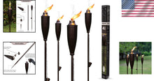 Load image into Gallery viewer, Pack of 4 Decorative Citronella Torches for Enchanting Outdoor Ambience