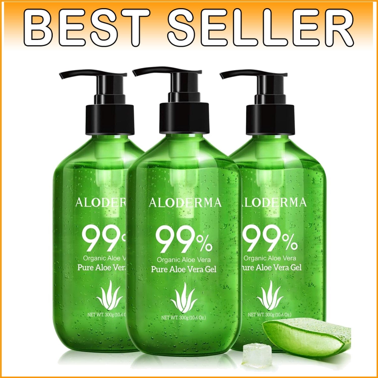 Hydrating Aloe Vera Gel for Face & Body - 99% Organic, Lightweight, Eco-Friendly