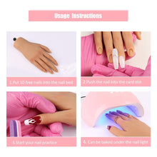 Load image into Gallery viewer, Soft Silicone Acrylic Nail Training Hand with Adjustable Stand - Eco-Friendly