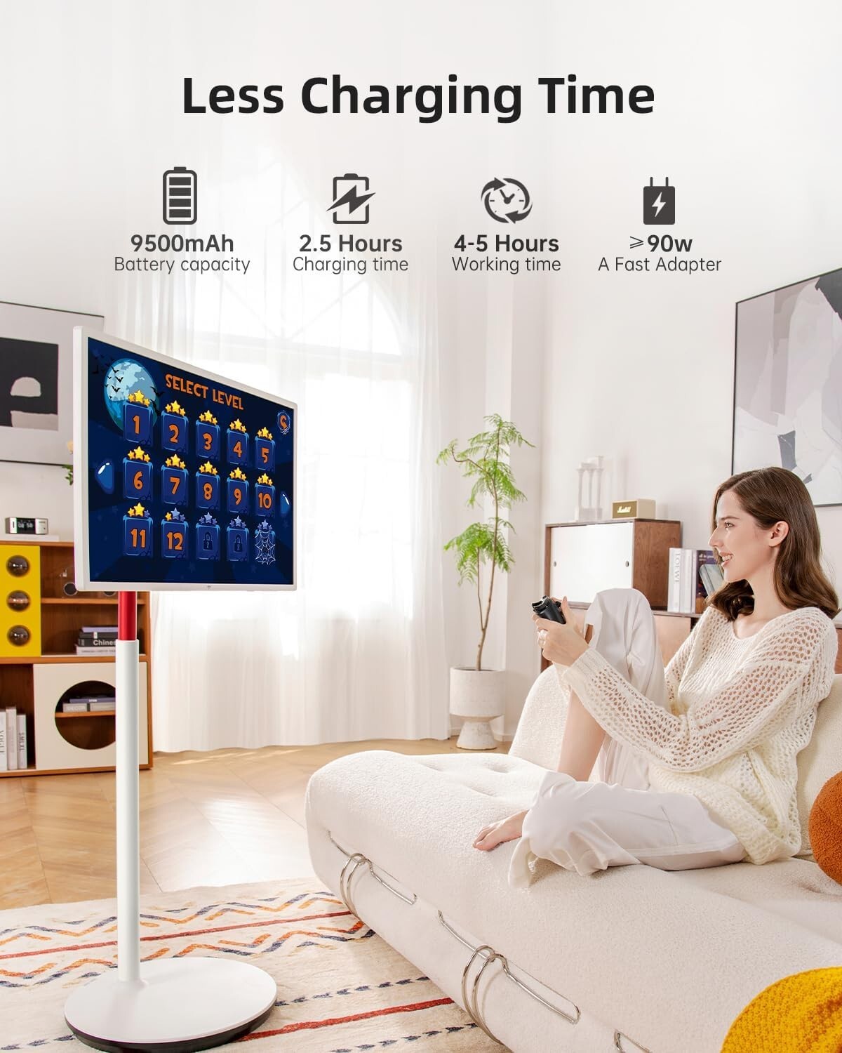 Versatile MegPad 32" 4K Smart Monitor: Wireless Projection & Enhanced Mobility