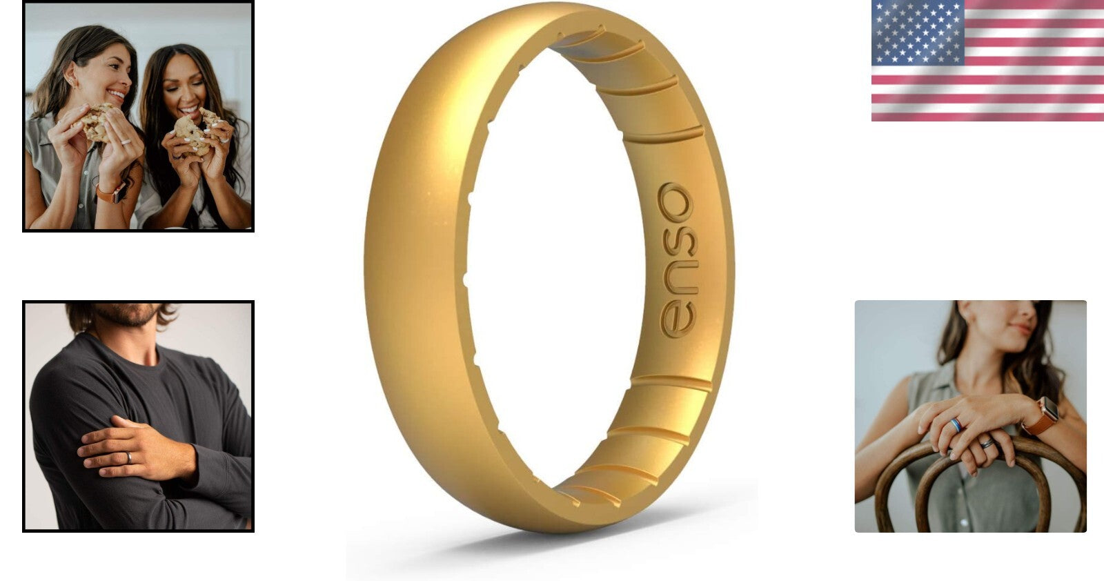 Elegant Unisex Silicone Wedding Ring - Stackable, 4.3mm Width, Breathable Design