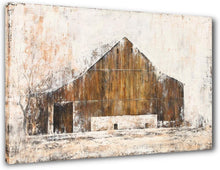 Load image into Gallery viewer, Beautiful 28x20 Rustic Barn Canvas Wall Art - Ready to Hang Farmhouse Charm