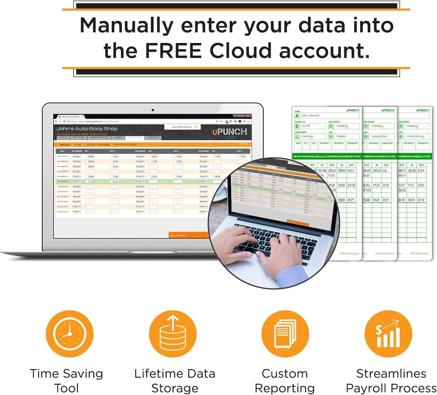 Small Business Time Clock Bundle: Accurate Tracking with 100 Cards & Accessories