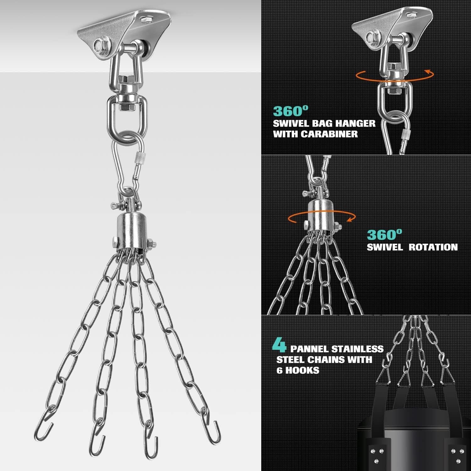 4FT Heavy Boxing Bag Set with Gloves & Chains - Ultimate MMA Training Kit