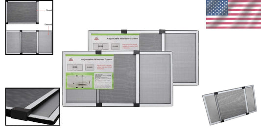 Expandable Window Screens - Adjustable High-Density Mesh, Tool-Free Installation