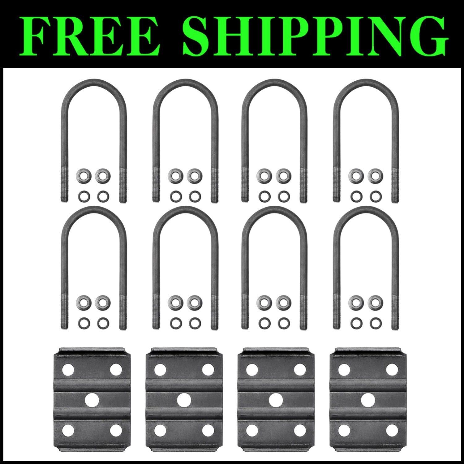 Alloy Steel U Bolt Kit for 5,200-7,000 lb Trailers - Easy Install 2 Pack