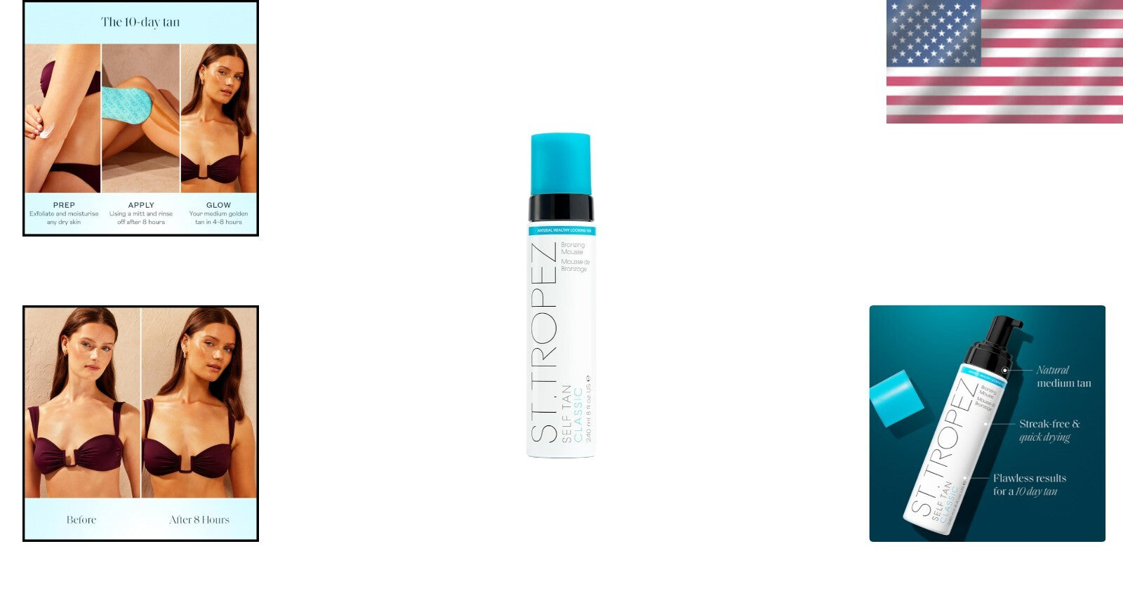 Vegan Self-Tan Foam - Lightweight, Non-Sticky & Develops in 4-8 Hours, 8 fl oz