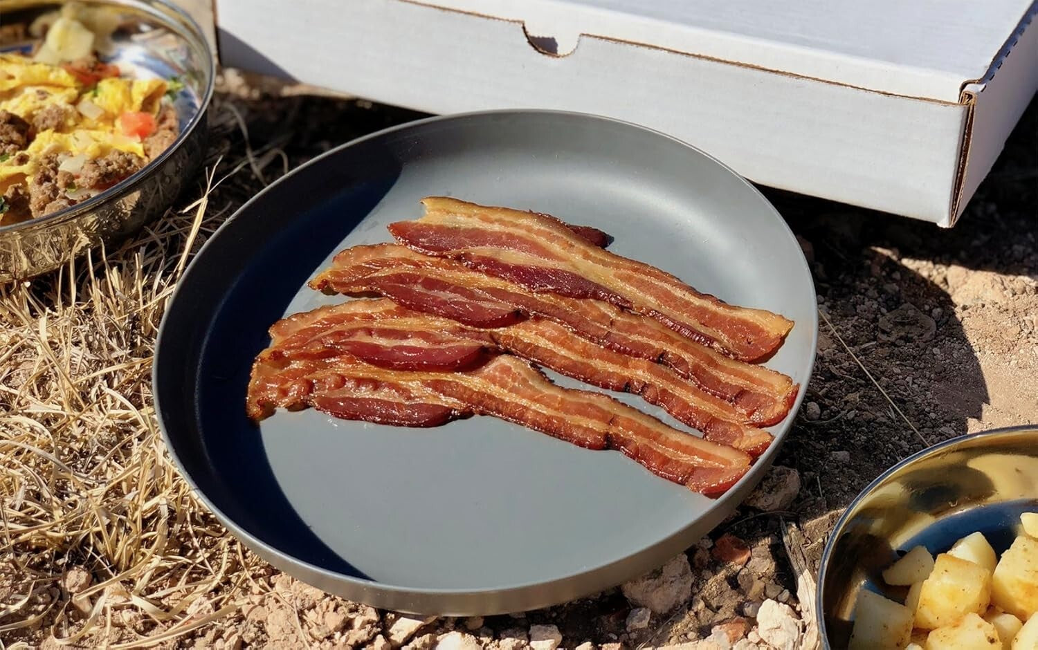 Real Thick Cut Bacon: 80 Slices, Smoked Flavor - Ideal for Hunting & Storage