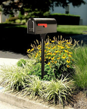 Load image into Gallery viewer, Chic Black Mailbox with In-Ground Post - Complete Installation Kit Included