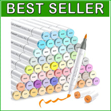 Load image into Gallery viewer, Complete 61 Color Pastel Marker Set with Ergonomic Case - Perfect for Drawings