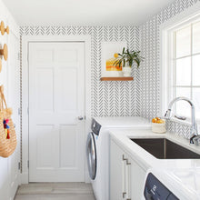 Load image into Gallery viewer, Chic Black &amp; White Removable Wallpaper with Modern Geometric Design - 72.65sq.ft