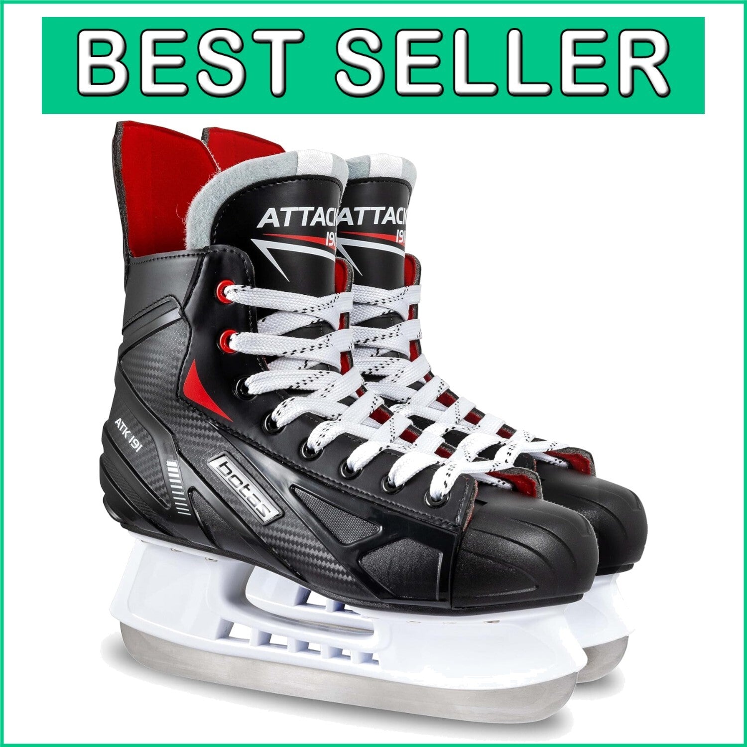 Advanced Comfort Attack 191 Men's Ice Hockey Skates - Quality Made in Europe