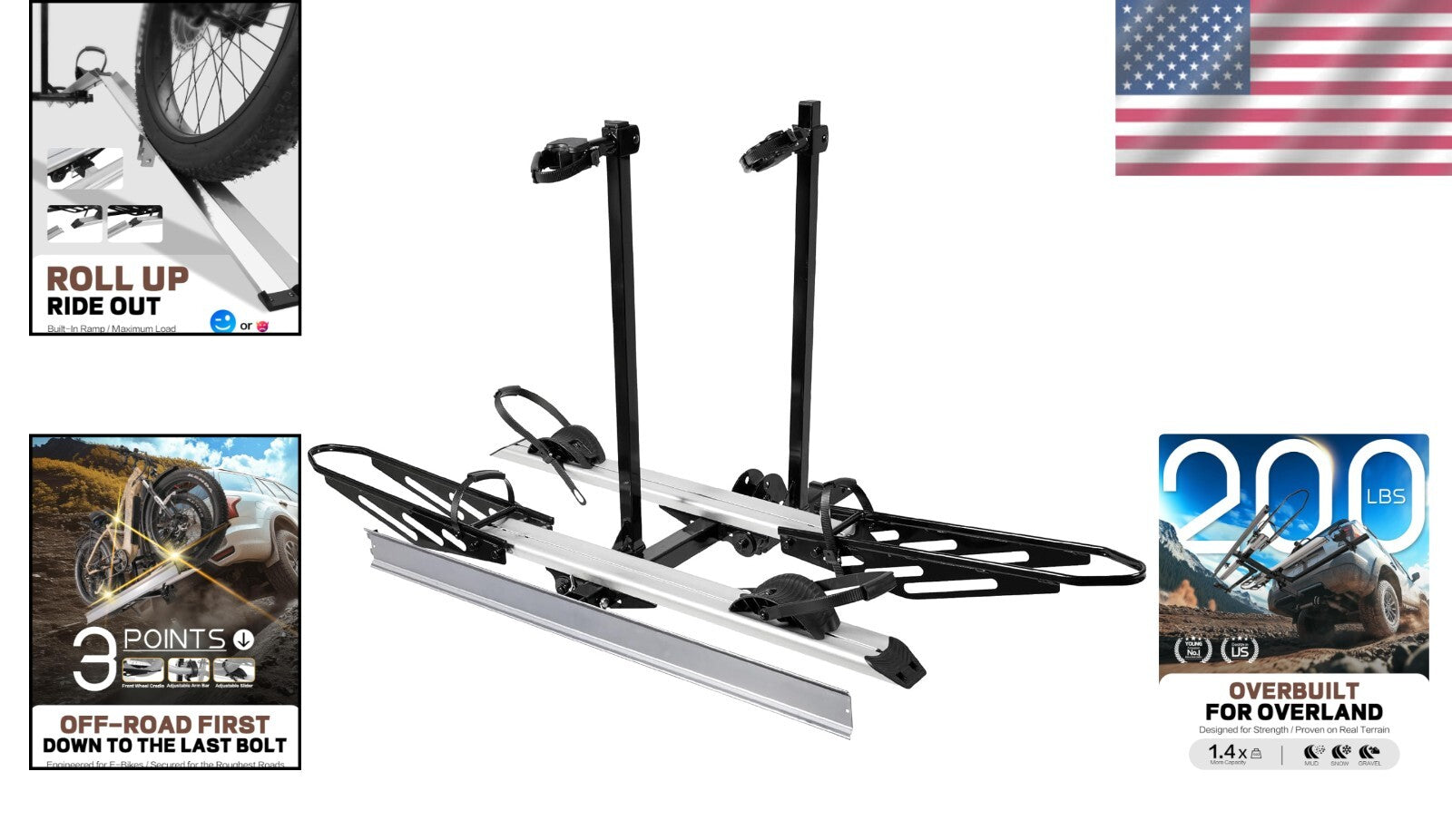 User-Friendly 2-Inch Hitch Mount Bike Rack for E-Bikes – Safe & Durable Design