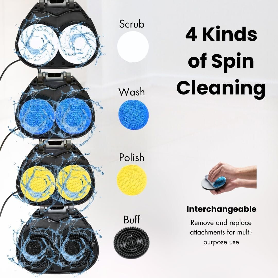 Versatile 3-in-1 Floor Cleaner & Polisher - 2200 RPM Lightweight Machine