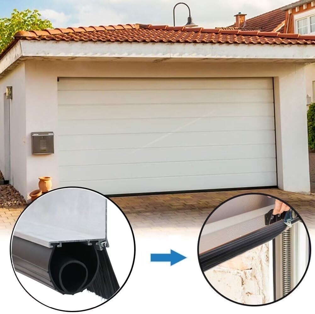 Adjustable Universal Garage Door Weatherproofing KIt - Rubber & Aluminum Parts