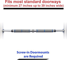 Load image into Gallery viewer, Maximiza Chrome Pull Up Bar with Comfortable Foam Grips - Fit Doorways 27-39in