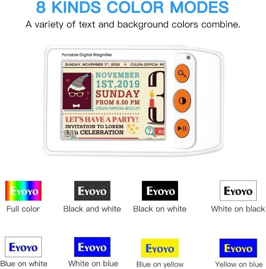 Ergonomic Digital Magnifier - Compact Design with AV Output for Larger Displays