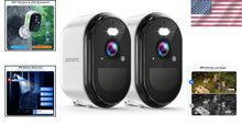Load image into Gallery viewer, AI-Powered 2K Outdoor Security Cameras with Rechargeable Battery &amp; Night Vision