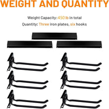 Load image into Gallery viewer, Customizable Garage Organization Wall Rack with 6 Heavy Duty Hooks - Space Saver