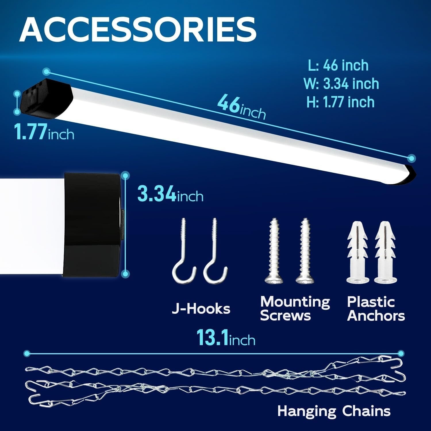 Bright 4FT LED Utility Light 13000lm – Energy Efficient for Garages & Workshops