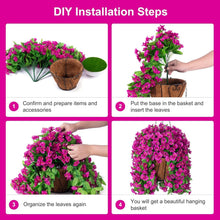 Load image into Gallery viewer, Colorful Faux Silk Hanging Flower Basket - Perfect for Year-Round Outdoor Charm