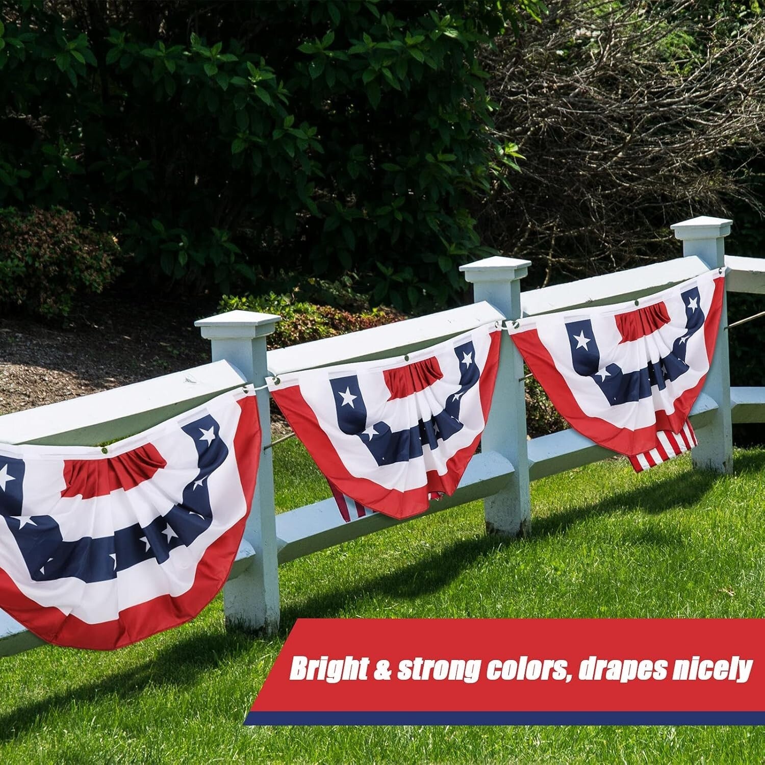 Durable Polyester Triangular Flags for 4th of July & Patriotic Celebrations