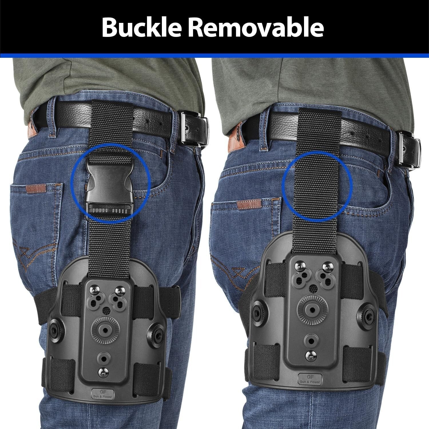 Versatile Drop Leg Panel Attachment for Holsters - Lifetime Warranty Included