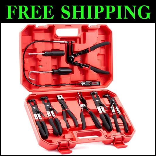 Flexible Long Reach Hose Pliers Set - Perfect for Cars, Trucks & Motorcycles