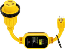 Load image into Gallery viewer, Surge Protected 30 Amp to 110V RV Power Adapter with Twist Lock &amp; LED Indicators